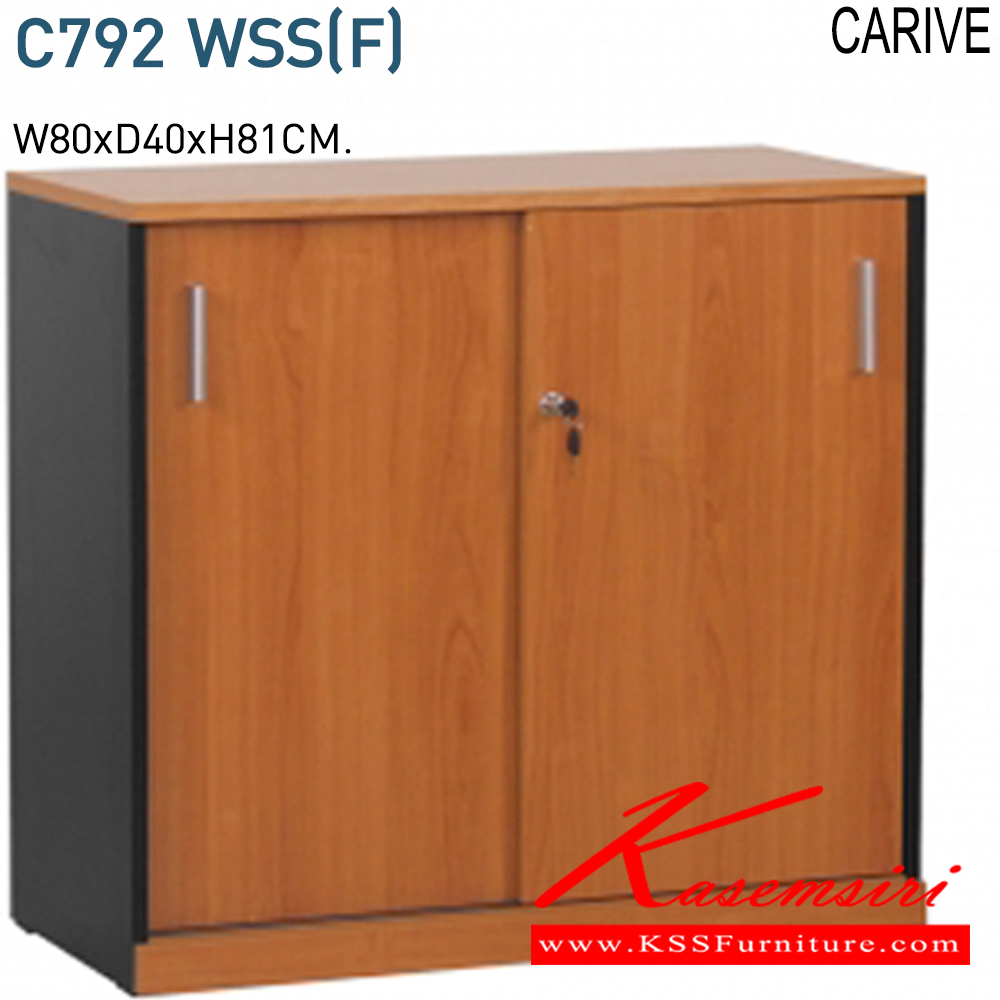 44020::C-792-WSS::A Mono cabinet with sliding doors. Dimension (WxDxH) cm : 80x40x81. Available in Grey, White, Beech-Black and Cherry-Black