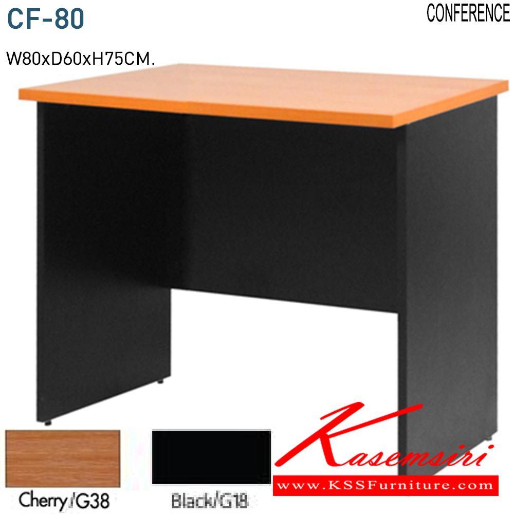 03008::CF80::A Mono melamine office table with melamine topboard. Dimension (WxDxH) cm : 80x60x75. Available in Cherry-Black