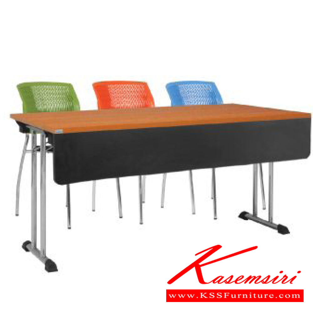 65080::FSM::A Mono multipurpose table with melamine topboard with chrome plated/black painted base. Dimension (WxDxH) cm : 120x60x75. Available in Cherry, Beech, Maple, White and Grey MONO Multipurpose Tables