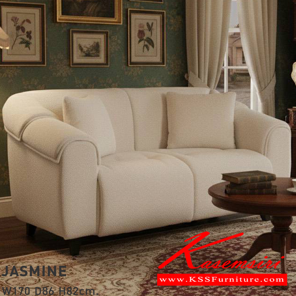 54067::JASMINE::โซฟายาว JASMINE จัสมิน ขนาด 170x86x82 ซม. บุผ้าขนแกะ TDR-02(สีครีม),บุผ้าขนแกะ TDR-06(สีเทา),ผ้า 03 PLATINUM,ผุ้า 05 PEARL โมโน โซฟาชุดเล็ก