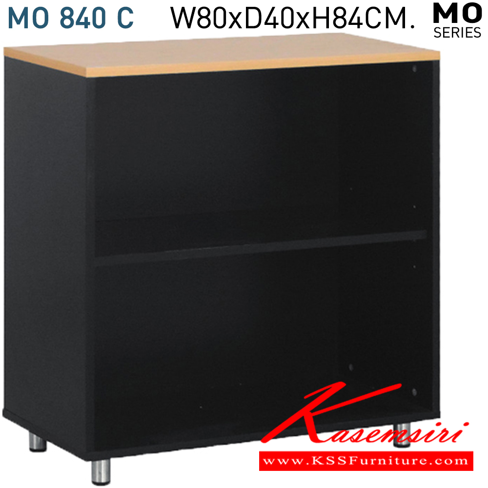 32014::MO840C::A Mono cabinet with open shelves. Dimension (WxDxH) cm : 80x40x84. Available in Cherry-Black, Maple-Black, Maple-Grey and White