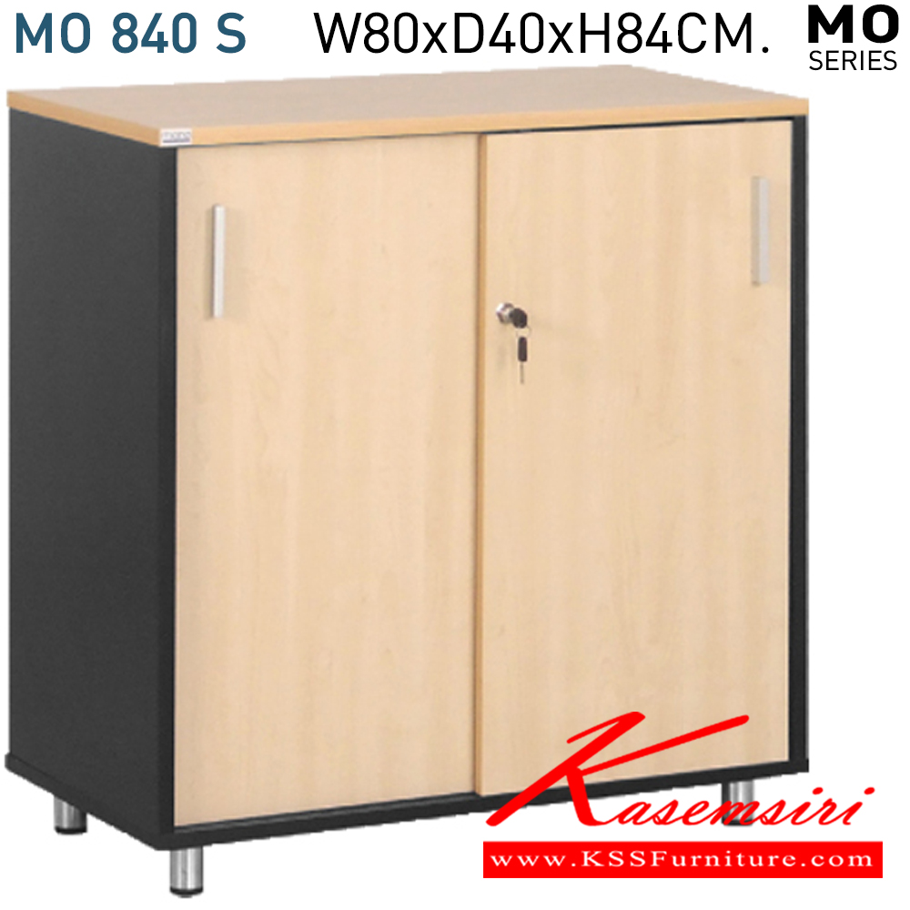 53049::MO840S::A Mono cabinet with sliding doors and steel adjustable base. Dimension (WxDxH) cm : 80x40x84. Available in Cherry-Black, Maple-Black, Maple-Grey and White