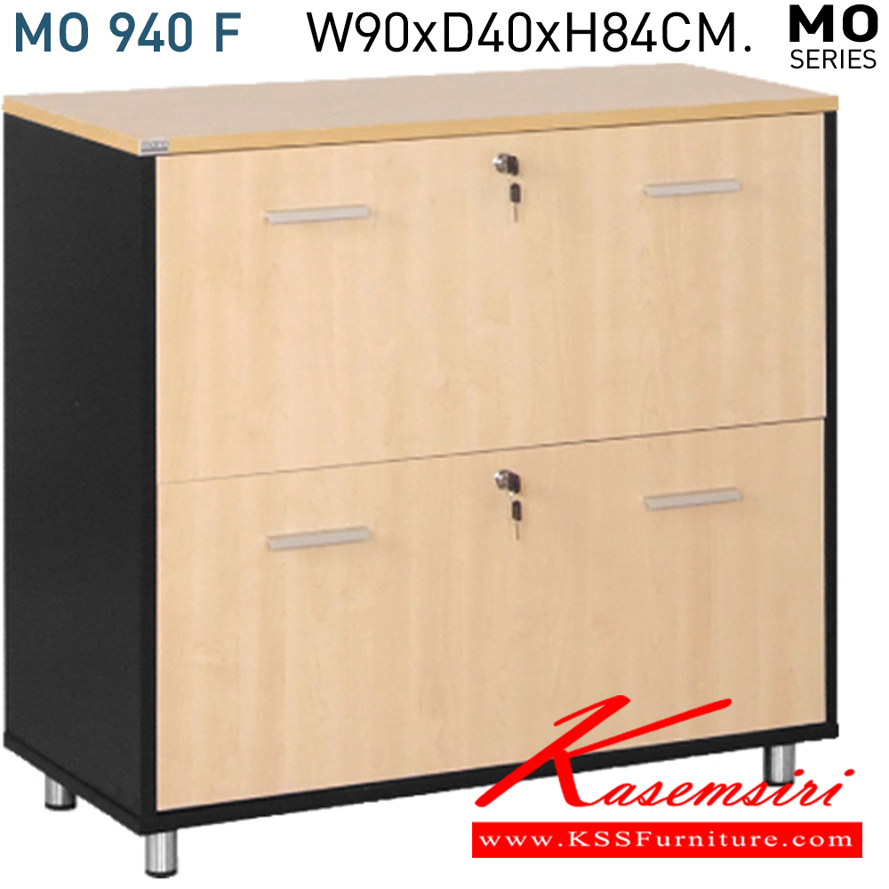 29018::MO940F::A Mono cabinet with 2 drawers and steel adjustable base. Dimension (WxDxH) cm : 80x40x84. Available in Cherry-Black, Maple-Black, Maple-Grey and White