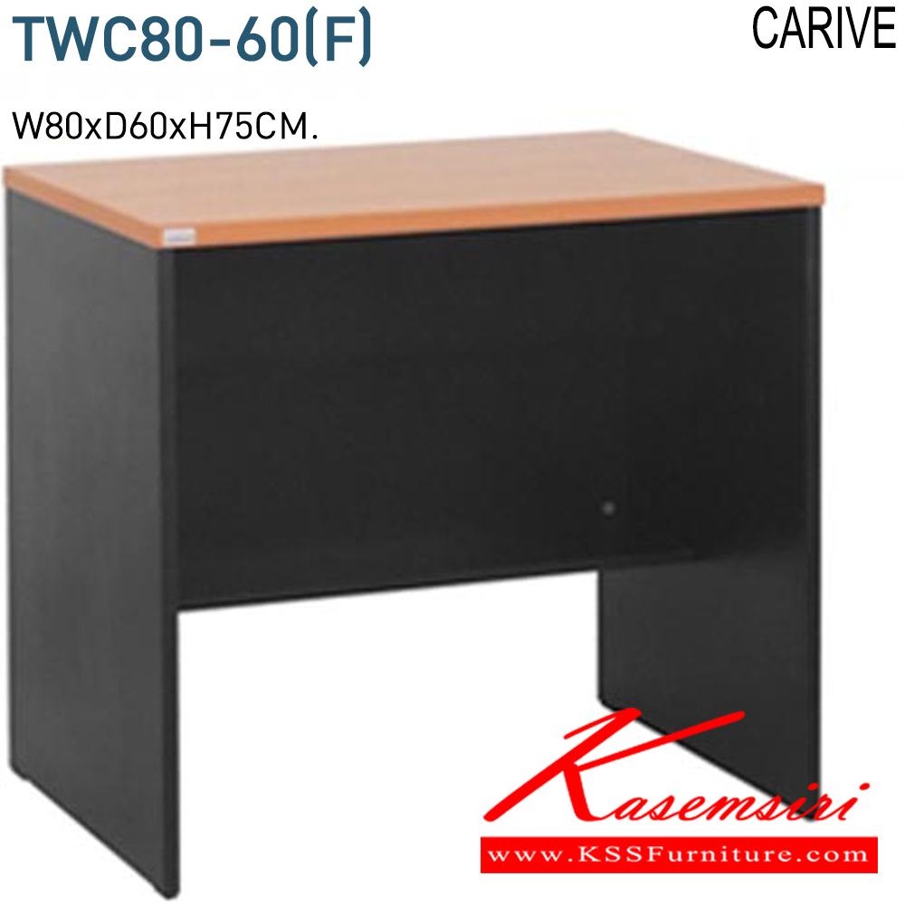 19034::TWC80-60-F::A Mono melamine office table. Dimension (WxDxH) cm : 80x60x75. Available in Cherry-Black