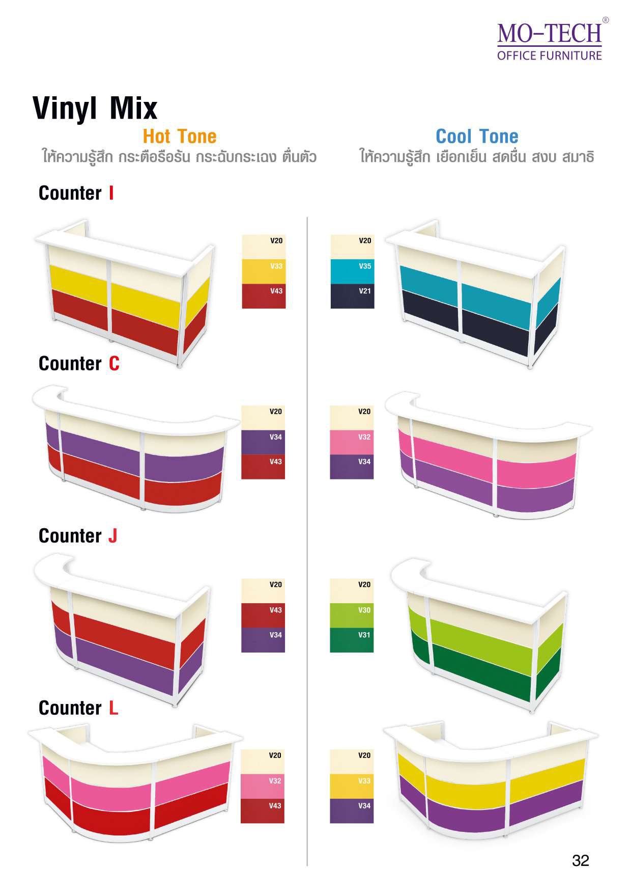 06013::2CD12R,2CD12L::ชุดเคาร์เตอร์ประชาสัมพันธ์ Counter desk ขนาด2035x1635x7500มม. สามาเลือกได้โค้งซ้ายหรือขวา โต๊ะเคาร์เตอร์ MO-TECH