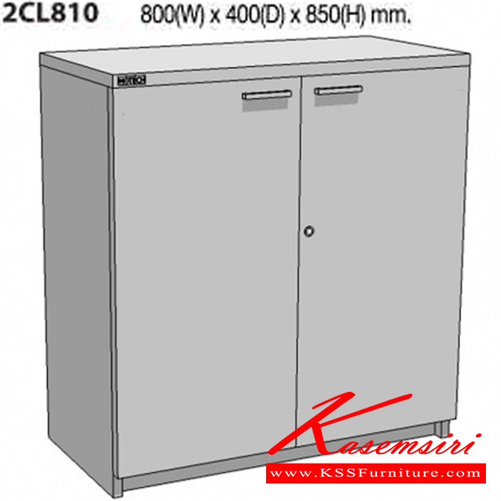 31097::2CL810::A Mo-Tech cabinet with double swing doors. Dimension (WxDxH) cm : 80x40x85. Available in 3 colors: Light Grey, Cherry-Dark Grey and Whitewood-Dark Grey