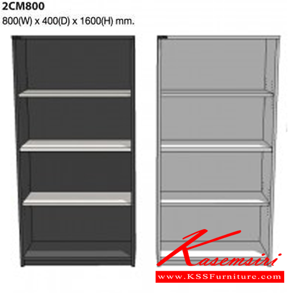 21044::2CM800-BKN::A Mo-Tech cabinet with 4 open shelves. Dimension (WxDxH) cm : 80x40x160. Available in 2 colors: Light Grey and Dark Grey