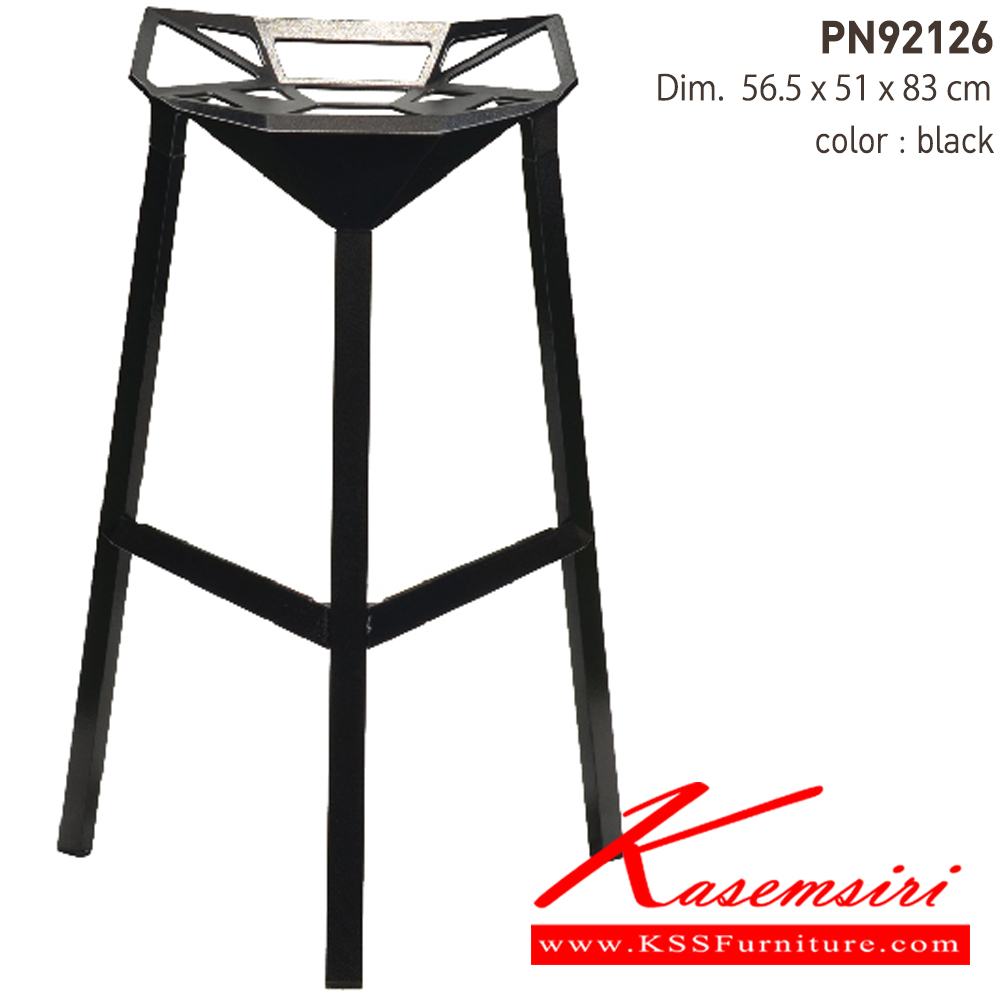 10006::PN92126::เก้าอี้บาร์ สตูล Metal with powder coat(สไตล์เหล็กพ่นสีฝุ่น)  ขนาด ก410xล340xส825มม. มี 3แบบ สีดำ,สีขาว,สีแดง เก้าอี้บาร์ ไพรโอเนีย