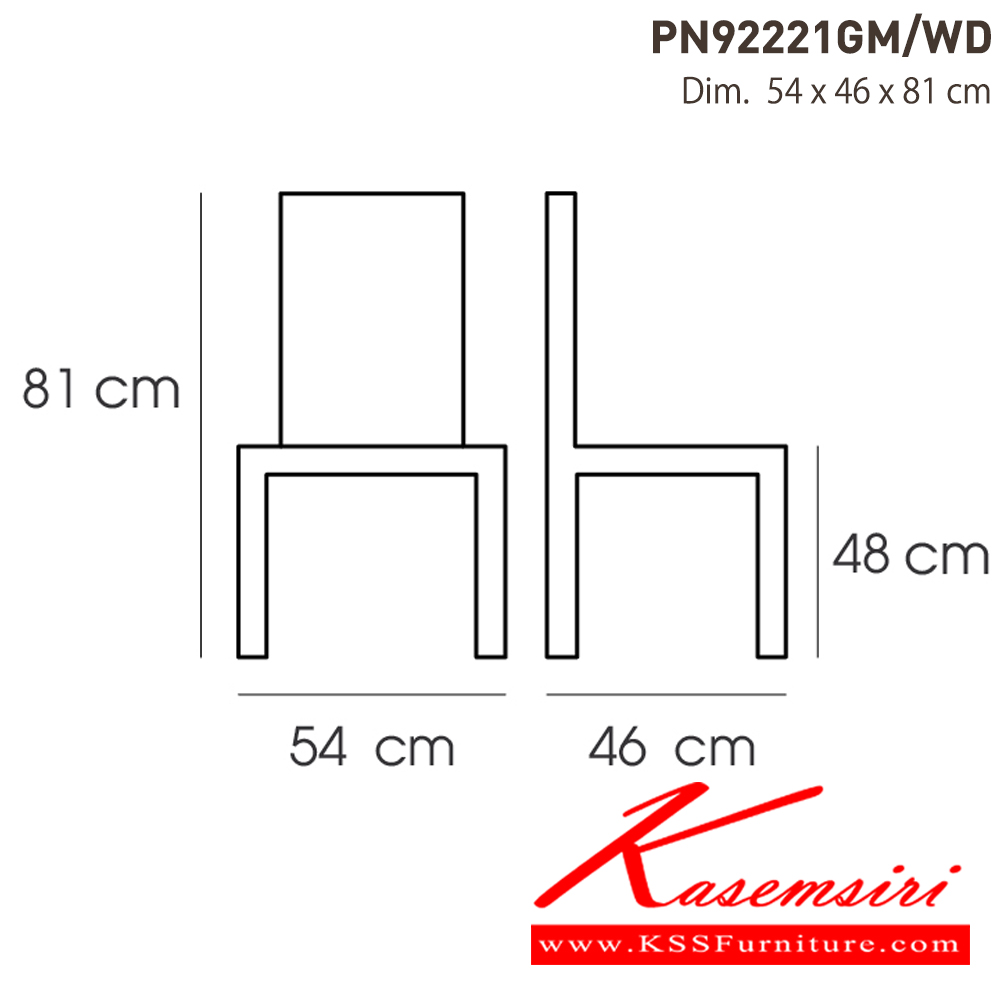 74038::PN92221-GM/WD::เก้าอี้แนวทันสมัยเหล็ก พร้อมที่นั่งไม้แอช นั่งสบาย เคลื่อนย้ายง่าย สะดวกสบาย ขนาด W540 x D460 x H810 MM. ไพรโอเนีย เก้าอี้แนวทันสมัย