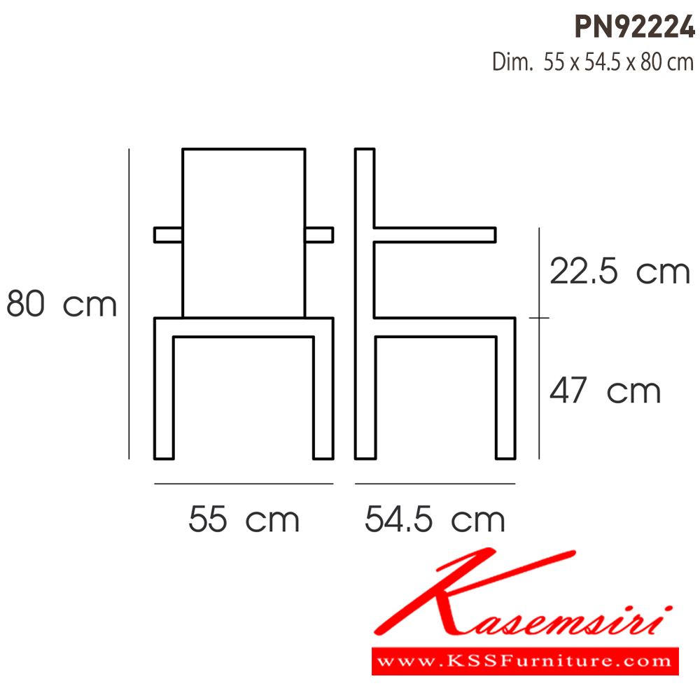 38073::PN92224::เก้าอี้พลาสติกสไตล์โมเดิร์น ใช้งานได้ทั้ง indoor และ outdoor น้ำหนักเบา สะดวกในการเคลื่อนย้าย ทำความสะอาดง่าย ไพรโอเนีย เก้าอี้แฟชั่น