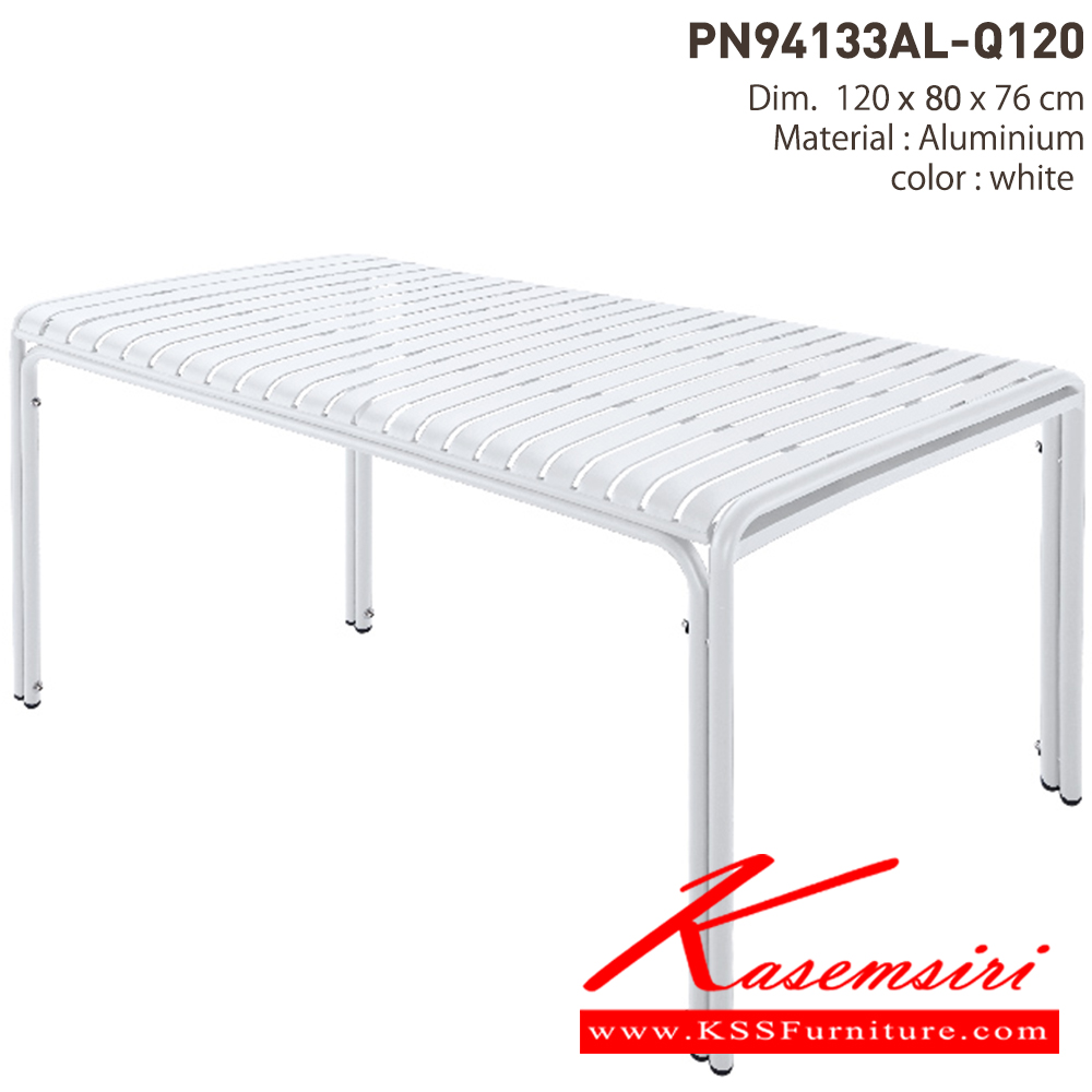 92025::PN94133AL-Q120::- โต๊ะอะลูมิเนียม พ่นสี สีสันหลากหลายสวยงาม ดีไซน์สวย
- เคลื่อนย้ายง่าย ทนทาน น้ำหนักเบา 
- ใช้งานได้ทั้งภายนอกและภายในอาคาร 
- ขาโต๊ะมีจุกยางรองกันลื่น ไพรโอเนีย โต๊ะสนาม Outdoor