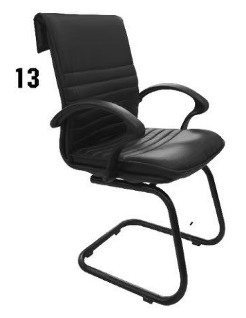 06420001::PB-190C (TEXAS)::เก้าอี้รับรอง TEXAS ขนาด600x680x940มม. สีดำ เก้าอี้สำนักงาน PRELUDE พรีลูด เก้าอี้สำนักงาน