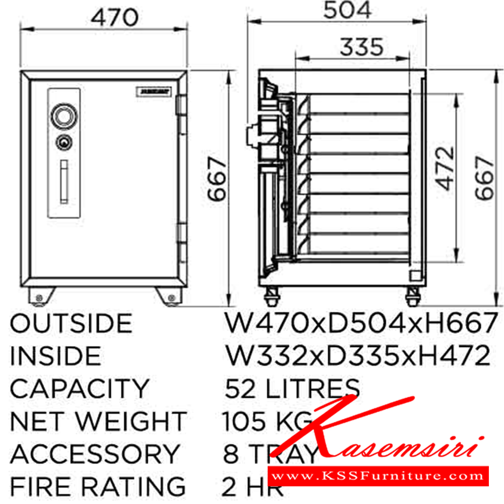 80017::SMT::ตู้นิรภัยรหัสหมุน รุ่นมีถาด8ถาด น้ำหนัก 105 กิโลกรัม ขนาดภายนอก 470x504x667 มม. ขนาดภายใน 332x335x472 มม. เพรสซิเด้นท์ ตู้เซฟ เพรสซิเด้นท์ ตู้เซฟ