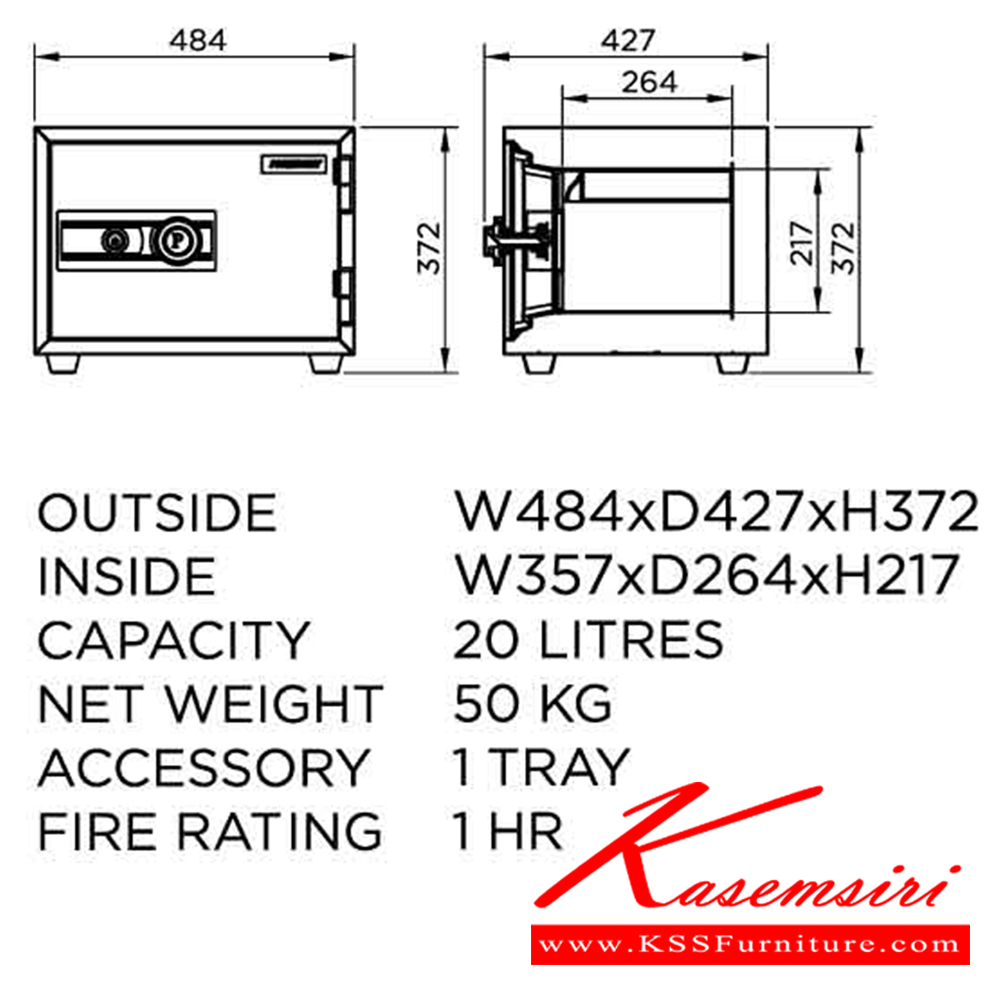 39094::SS1D4,SS1D4OV::ตู้นิรภัยดิจิตอลใหม่ รุ่น SS1D4,SS1D4OV(มีกุญแจมาสเตอร์) แบบนอน น้ำหนัก 50 กิโลกรัม ขนาดภายนอก 484x440x372 มม. ขนาดภายใน 357x264x217 มม. เพรสซิเด้นท์ ตู้เซฟ