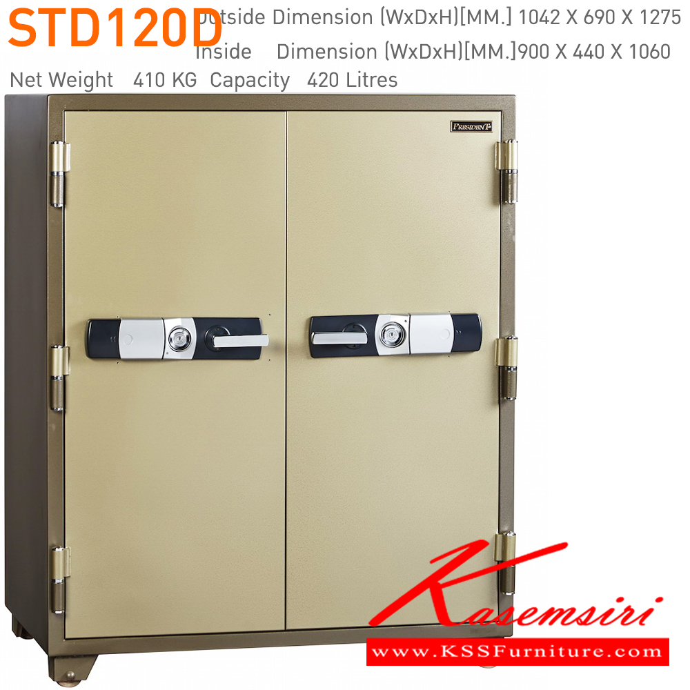 43019::STD120D::ตู้นิรภัยดิจิตอล รุ่น STD120D
น้ำหนัก 410 กิโลกรัม
ขนาดภายนอก 1042x690x1275 มม.
ขนาดภายใน 900x440x1068 มม.