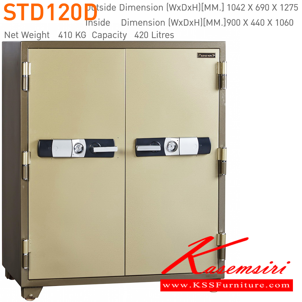 73066::STD120D::ตู้นิรภัยดิจิตอล รุ่น STD120D
น้ำหนัก 410 กิโลกรัม
ขนาดภายนอก 1042x690x1275 มม.
ขนาดภายใน 900x440x1068 มม.