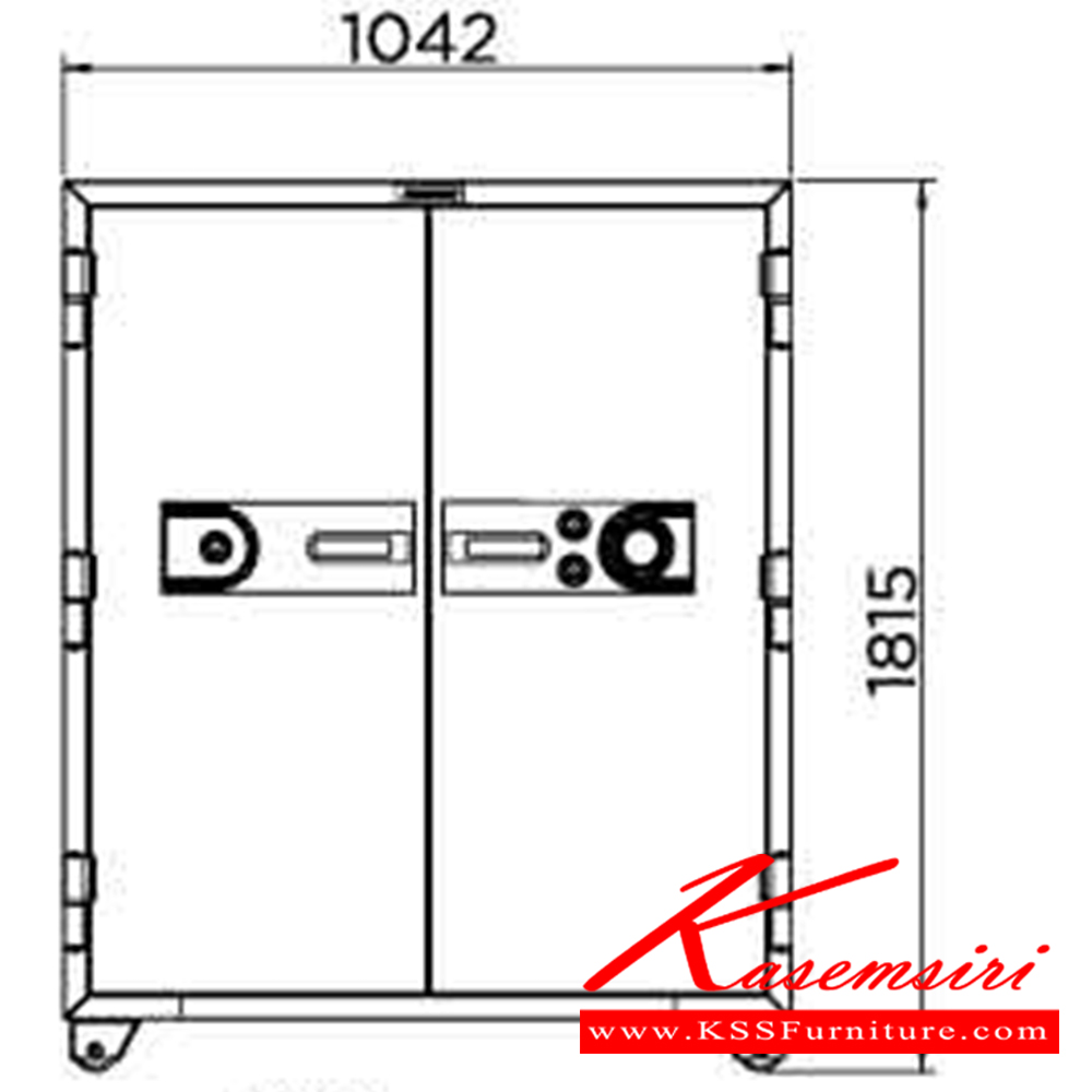 47051::STD180::ตู้นิรภัยรหัสหมุน รุ่น STD180 น้ำหนัก 640 กิโลกรัม ขนาดภายนอก 1042x690x1815 มม. ขนาดภายใน 900x440x1600 มม. เพรสซิเด้นท์ ตู้เซฟ