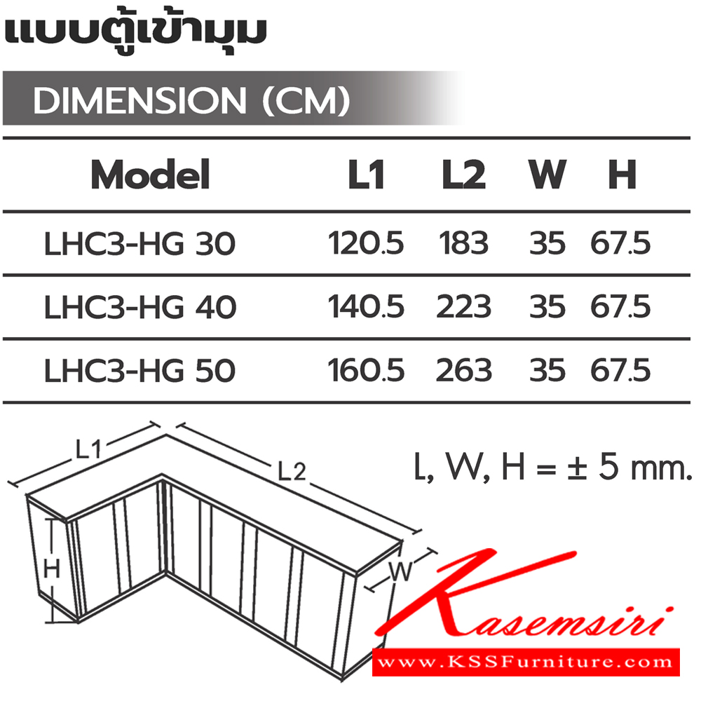 07045::ตู้แขวนแบบเข้ามุม::ตู้แขวนแบบเข้ามุม LHC3-HG 30(ประตู30ซม.) ขนาด 1205(1830)x350x675 มม. , LHC3-HG 40(ประตู40ซม.) ขนาด 1405(2230)x350x675 มม. และ LHC3-HG 50(ประตู50ซม.) ขนาด 1605(2630)x350x675 มม. เลือกสีประตูไฮกลอสได้   ซันกิ ตู้ลอยอลูมิเนียม