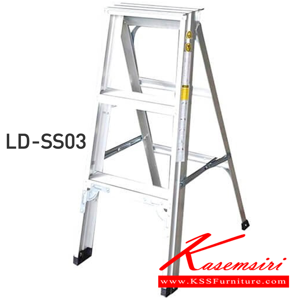 57051::LD-SS(บันไดซันซุย)::บันไดอลูมิเนียม รุ่นซันซุย ขึ้น1ทาง ขนาด 3-8 ฟุต(LD-SS03,LD-SS04,LD-SS05,LD-SS06,LD-SS07,LD-SS08) รับน้ำหนัก 100กก. ยางรองขาผลิตจากโพลิเมอร์  ซันกิ บันไดอลูมิเนียม