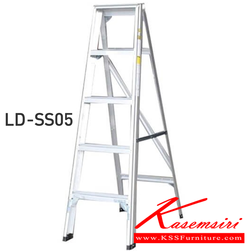 22065::LD-SS(บันไดซันซุย)::บันไดอลูมิเนียม รุ่นซันซุย ขึ้น1ทาง ขนาด 3-8 ฟุต(LD-SS03,LD-SS04,LD-SS05,LD-SS06,LD-SS07,LD-SS08) รับน้ำหนัก 100กก. ยางรองขาผลิตจากโพลิเมอร์  ซันกิ บันไดอลูมิเนียม