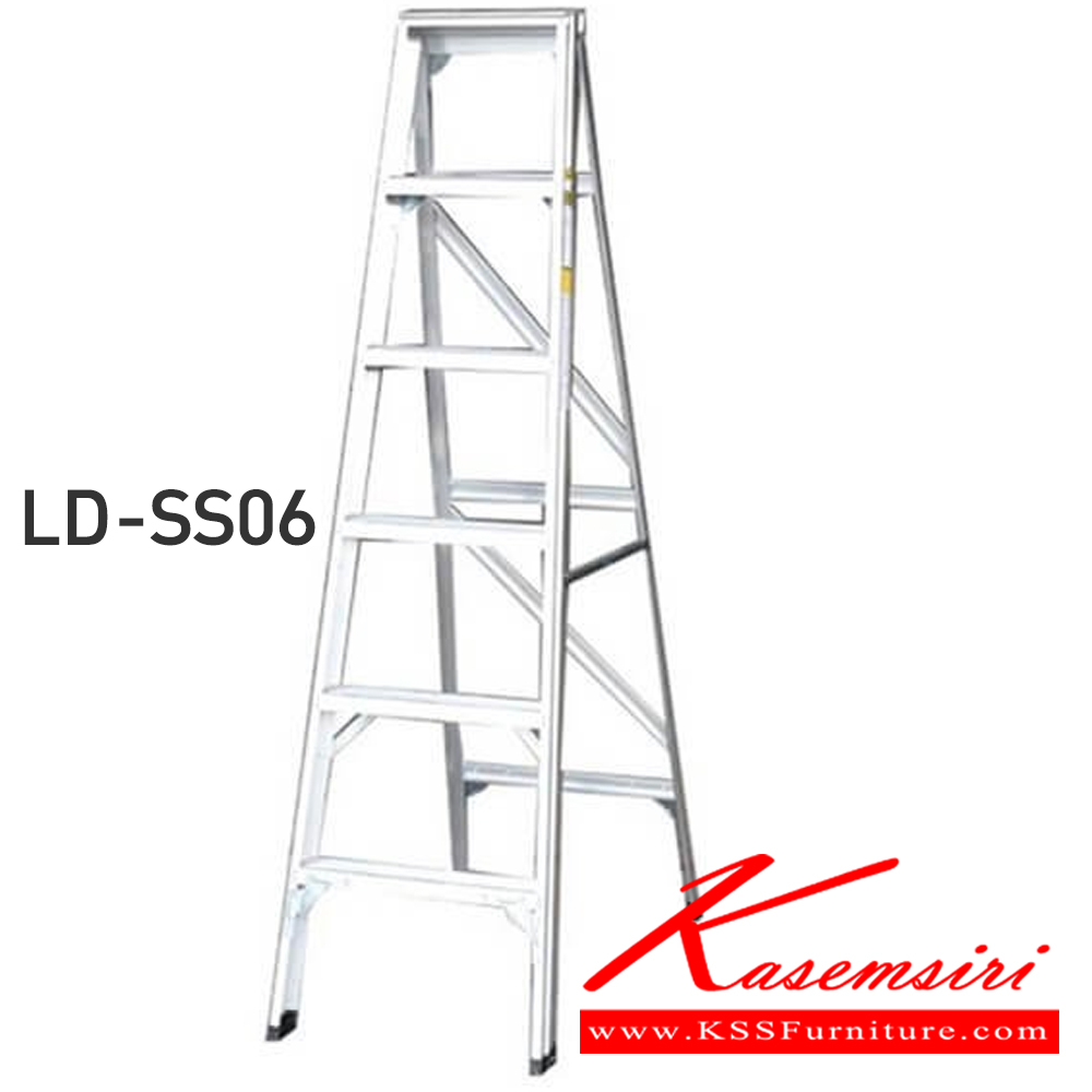 57051::LD-SS(บันไดซันซุย)::บันไดอลูมิเนียม รุ่นซันซุย ขึ้น1ทาง ขนาด 3-8 ฟุต(LD-SS03,LD-SS04,LD-SS05,LD-SS06,LD-SS07,LD-SS08) รับน้ำหนัก 100กก. ยางรองขาผลิตจากโพลิเมอร์  ซันกิ บันไดอลูมิเนียม