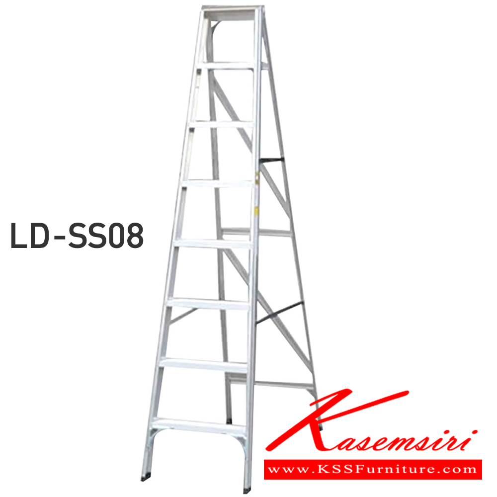 22065::LD-SS(บันไดซันซุย)::บันไดอลูมิเนียม รุ่นซันซุย ขึ้น1ทาง ขนาด 3-8 ฟุต(LD-SS03,LD-SS04,LD-SS05,LD-SS06,LD-SS07,LD-SS08) รับน้ำหนัก 100กก. ยางรองขาผลิตจากโพลิเมอร์  ซันกิ บันไดอลูมิเนียม