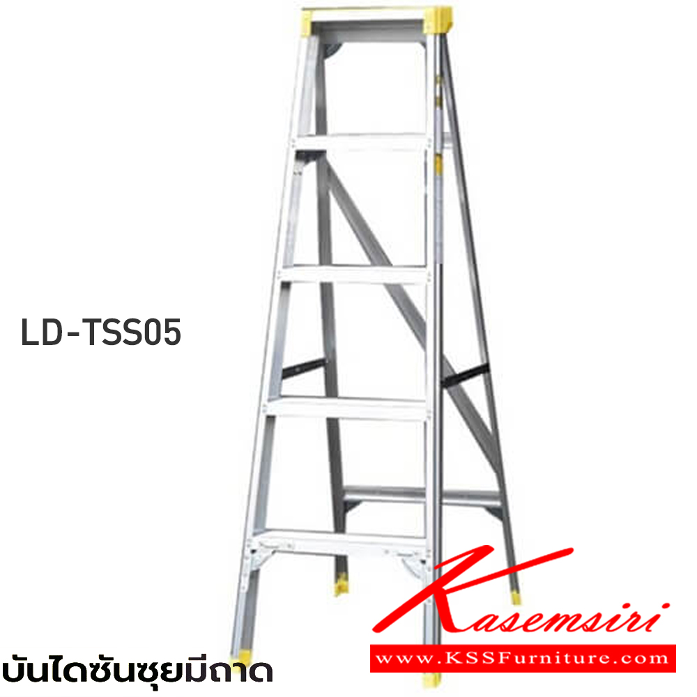 60095::LD-TSS(บันไดซันซุยมีถาด)::บันไดซันซุยมีถาด ขึ้น1ทาง มีถาด ขนาด 3-8 ฟุต(LD-TSS03,LD-TSS04,LD-TSS05,LD-TSS06,LD-TSS07,LD-TSS08) รับน้ำหนัก 100กก. ยางรองขาผลิตจากโพลิเมอร์ บันไดอลูมิเนียม ซันกิ