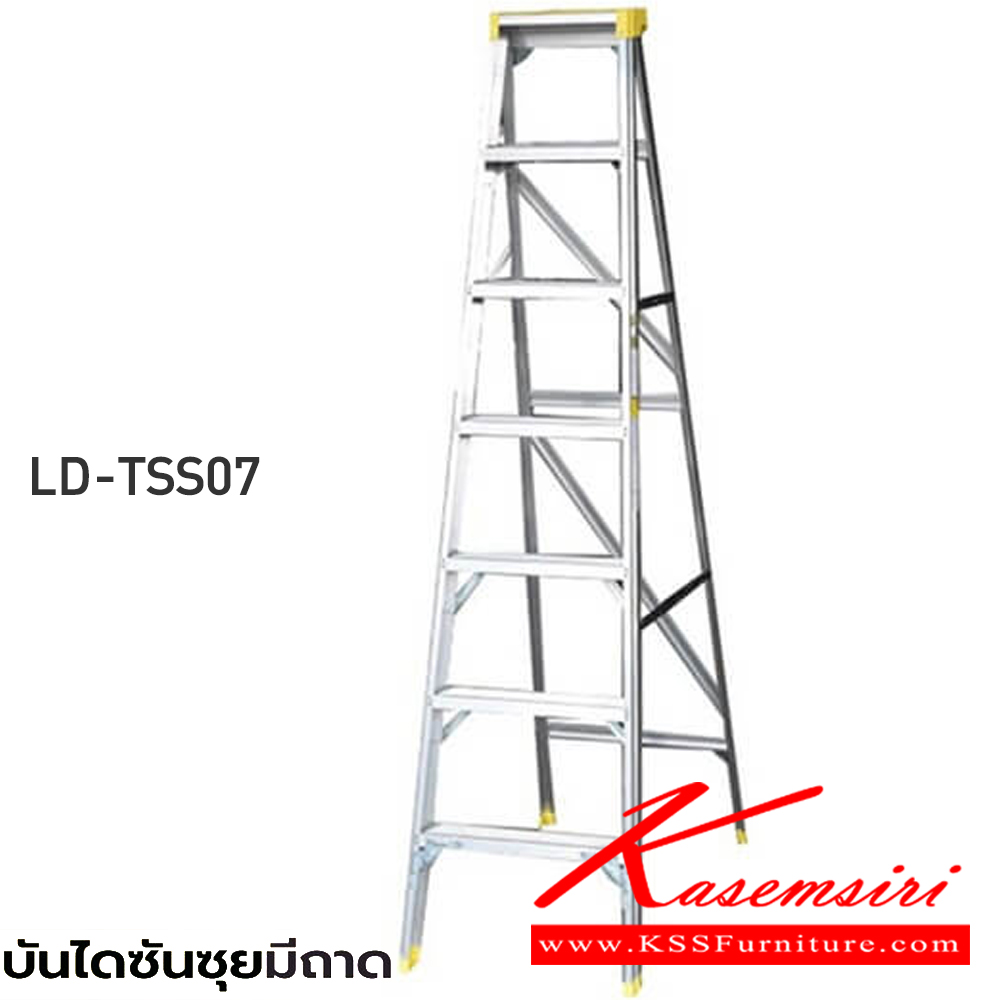 90084::LD-TSS(บันไดซันซุยมีถาด)::บันไดซันซุยมีถาด ขึ้น1ทาง มีถาด ขนาด 3-8 ฟุต(LD-TSS03,LD-TSS04,LD-TSS05,LD-TSS06,LD-TSS07,LD-TSS08) รับน้ำหนัก 100กก. ยางรองขาผลิตจากโพลิเมอร์ บันไดอลูมิเนียม ซันกิ