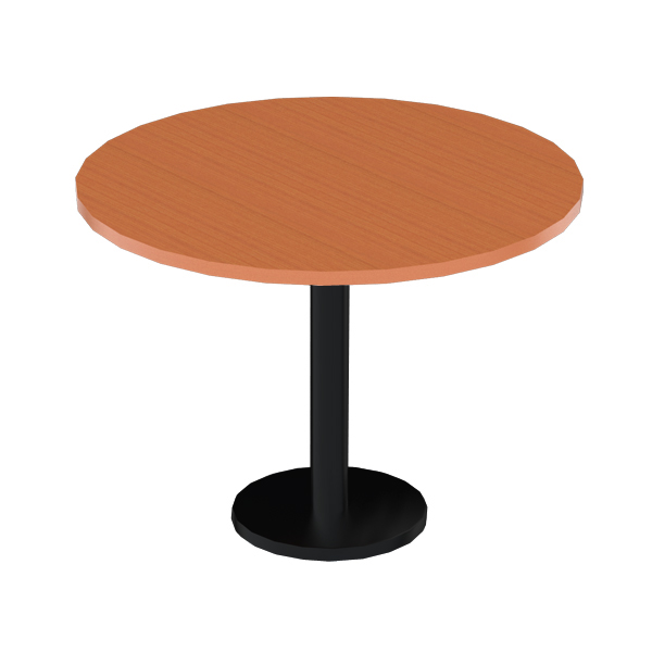 79057::SCF-1000::โต๊ะประชุมกลมขาเหล็ก รุ่น SCF-1000  ขนาด ก1000xล1000xส750 มม. ชัวร์ โต๊ะสำนักงานเมลามิน