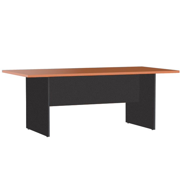 29054::SCF-2412::โต๊ะประชุม รุ่น SCF-2412 ขนาด ก2400xล1200xส750 มม. สีเชอร์รี่ดำ ชัวร์ โต๊ะประชุม