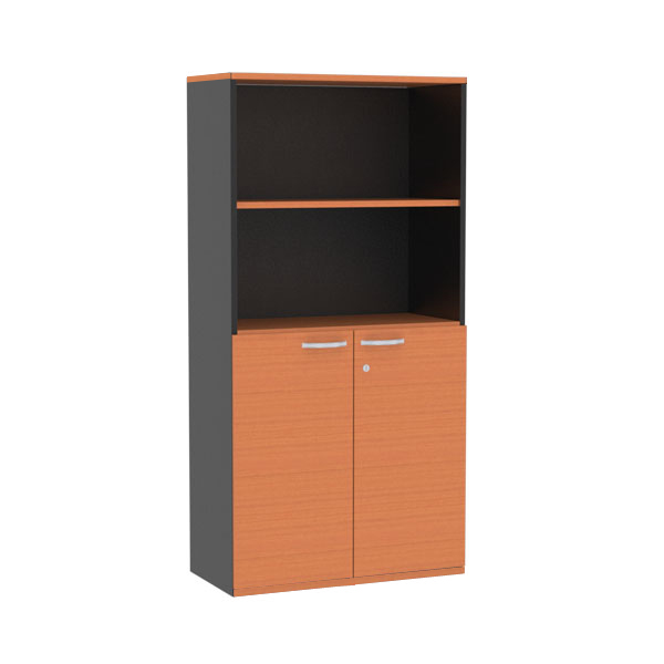 11095::SCM-810::A Sure cabinet with upper open shelves and lower double swing doors. Dimension (WxDxH) cm : 80x40x160