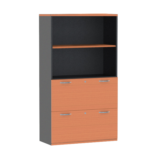 33047::SCM-950::A Sure cabinet with upper open shelves and 2 lower drawers. Dimension (WxDxH) cm : 90x40x160