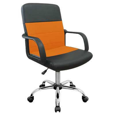 13071::PL-144::เก้าอี้สำนักงาน STRONG หนัง PVC ขนาด W 595 X D 635 X H 945-1045 MM. มีเลือก 3 สี สีดำ,สีส้ม,สีเขียว  เก้าอี้สำนักงาน ชัวร์