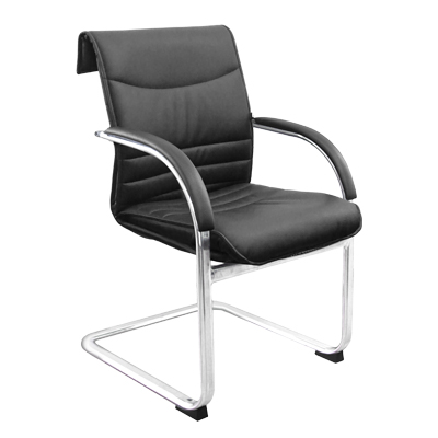 37045::TERMINAL-03::A Sure row chair with armrest. Dimension (WxDxH) cm : 64x64x91. Available in Black and Blue SURE visitor's chair