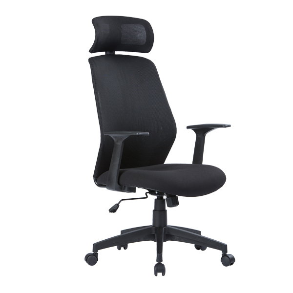 03018::PL-1781::เก้าอี้สำนักงาน FEODOR พนักพิงสูง สีดำ ขนาด 600x630x1160x1240 มม. ชัวร์ เก้าอี้สำนักงาน