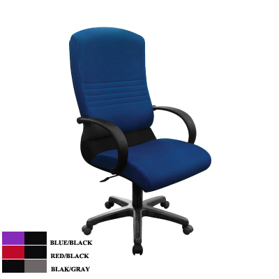 02061::ESTRA-3600::เก้าอี้สำนักงาน ESTRA-3600 รุ่น เอสต้า มีสี ดำ-แดง-น้ำเงิน ขนาด 62x68x116-128 มม. เก้าอี้สำนักงาน ชัวร์ พนักพิงสูง