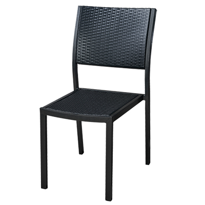 88047::FRC-200::เก้าอี้ หวายเทียม รุ่น CROW ขนาด ก460xล585xส870 มม. สีดำ เก้าอี้อาหาร outdoor SURE ชัวร์ เก้าอี้สนาม Outdoor