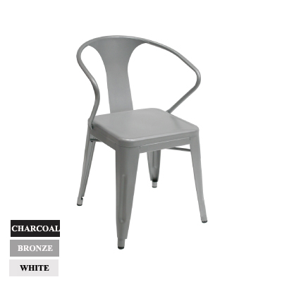 68049::HB-113::A Sure modern chair. Dimension (WxDxH) cm : 51.5x52x79. Available in Bronze, White and Charcoal. 4 chairs per 1 pack Colorful Chairs SURE Colorful Chairs