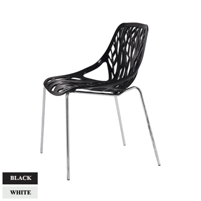 75036::HB-136(กล่องละ4ตัว)::เก้าอี้ ZONIA(โซเนีย) มี2สี ขาว,ดำ บรรจุกล่องละ4ตัว/สี ขนาด560x560x800มม. เก้าอี้แฟชั่น SURE ชัวร์ เก้าอี้แฟชั่น