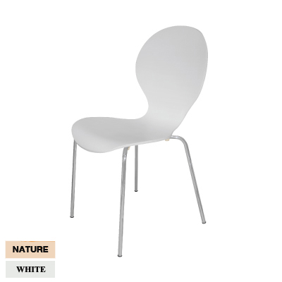 71091::HB-140::A Sure modern chair. Dimension (WxDxH) cm : 46x52x86. Available in Wood and White Colorful Chairs SURE Colorful Chairs