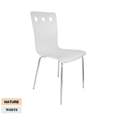 04073::HB-141::A Sure modern chair. Dimension (WxDxH) cm : 51x50x89. Available in Wood and White Colorful Chairs SURE Colorful Chairs