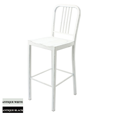 84020::HB-1721::เก้าอี้สตูลบาร์ VANCE สีANTIQUE BLACK,ANTIQUE WHITE ขนาด405x480x1070มม. ชัวร์ เก้าอี้บาร์
