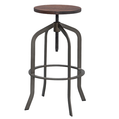 08033::HB-187::A Sure bar stool. Dimension (WxDxH) cm : 44x38x91-111. Available in Brown SURE Bar Stools