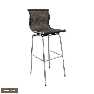 03082::HB-188::A Sure bar stool. Dimension (WxDxH) cm : 43x39x104. Available in Brown. 2 chairs per 1 pack SURE Bar Stools