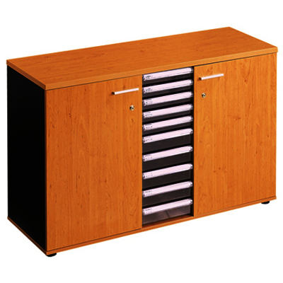 95094::JCL-1260::A Sure cabinet with double swing doors and 10 drawers. Dimension (WxDxH) cm : 120x40x81