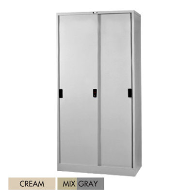 16017::LK-5::A Sure steel cabinet with sliding doors. Dimension (WxDxH) cm : 91.4x45.7x182.9 Metal Cabinets
