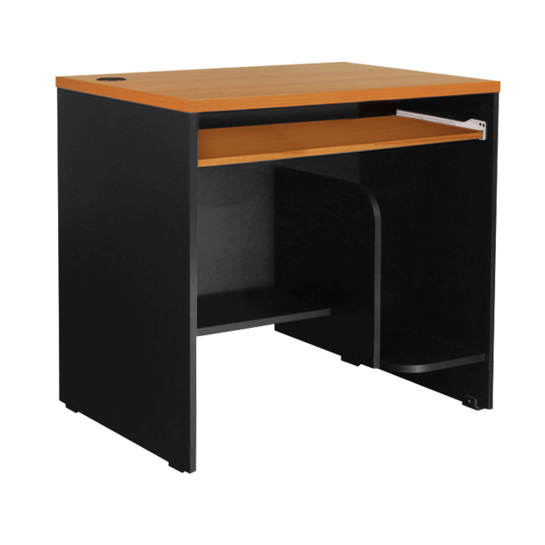 88028::MCD-861::โต๊ะคอมพิวเตอร์ พร้อมที่วางซีพียู 80 ซม. ขนาด ก800xล600xส750 มม. โต๊ะสำนักงานเมลามิน SURE(สี.cherry.black)
