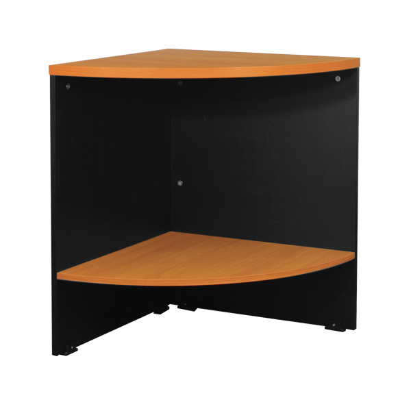 14089::MCN-600::A Sure melamine office table with open shelves. Dimension (WxDxH) cm : 60x60x75