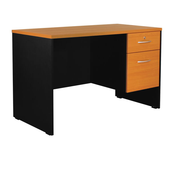 56088::MDK-1202::A Sure melamine office table with 2 drawers. Dimension (WxDxH) cm : 120x60x75