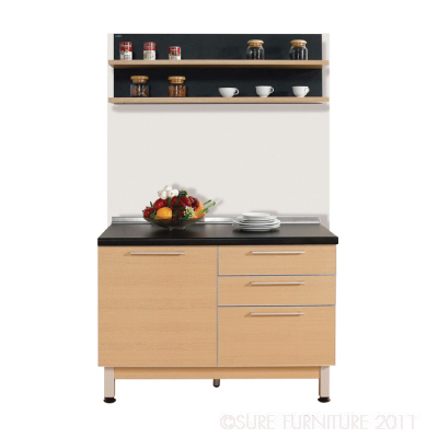 20052::MODULAR-SET-20::A Sure 120-cm kitchen set. Available in Oak